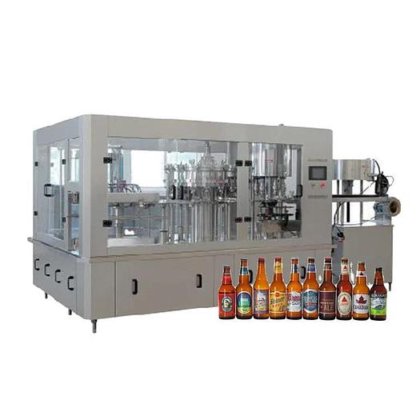 全自动玻璃瓶啤酒葡萄酒漂洗灌装旋盖机