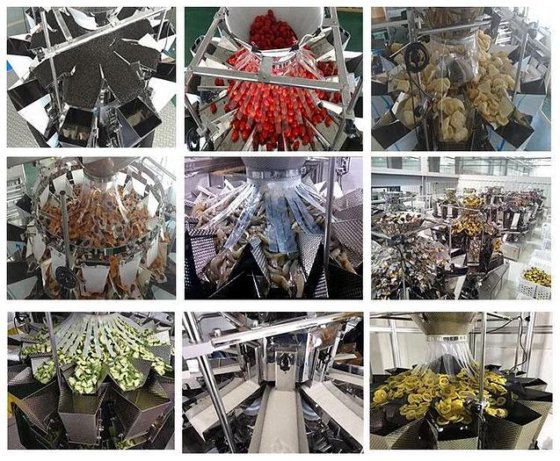 用于粘性产品糖的自动组合秤斗式多头秤