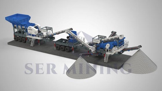砂利生産のための包括的なモバイルジョーアンドコーン破砕およびスクリーニングシステム