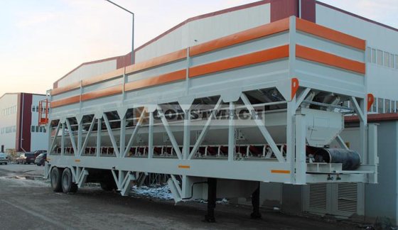 120立方/小时移动混凝土搅拌站