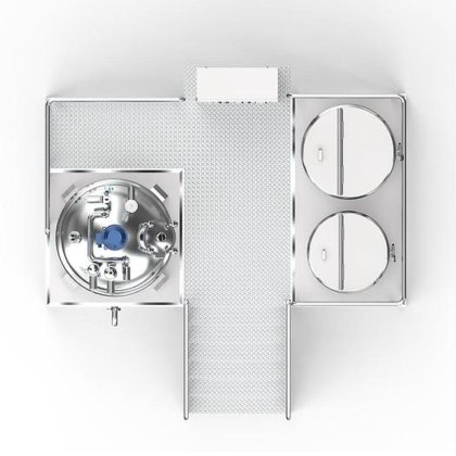 哈里染料色膏制造机 1 吨蒸汽夹套釜，带均质机化妆品真空乳化机混合罐反应器