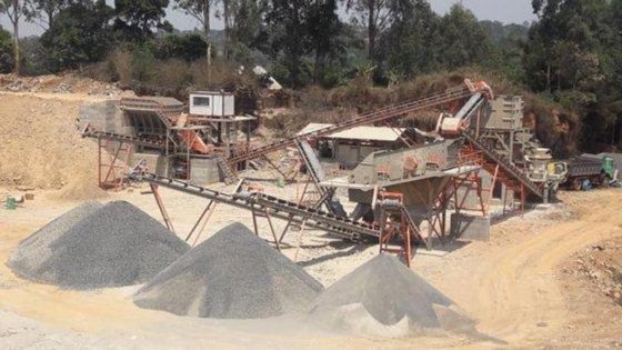 60~80tph 処理能力の石灰石および玄武岩用破砕プラント