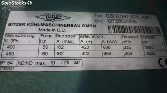 比泽尔螺杆压缩机 90cv