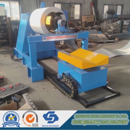 Steel Coil Automatic Uncoiler Decoiler 10 Ton Hydraulic Uncoiling ...