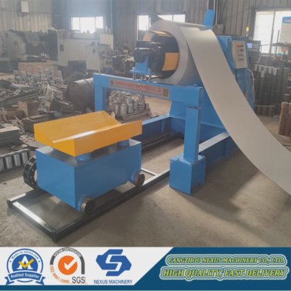 Steel Coil Automatic Uncoiler Decoiler 10 Ton Hydraulic Uncoiling ...