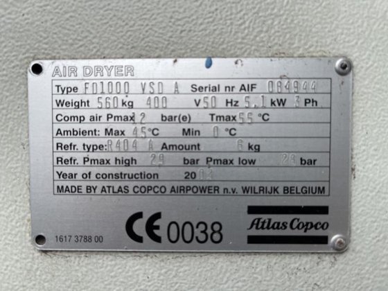 2003 ATLAS COPCO FD1000VSD