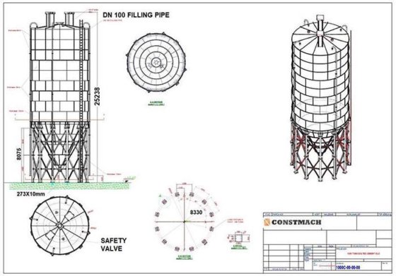 ボルト締めセメントサイロ