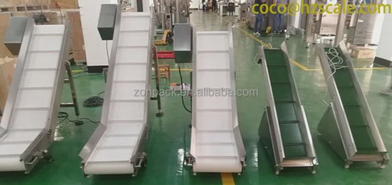 用于食品包装机的成品袋输出食品输送带提升机