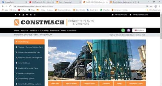 移动混凝土搅拌站 120 立方米/小时