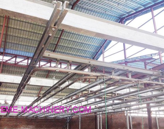 用于牛屠宰场设备的牛生产线屠宰胴体手动推动输送轨道