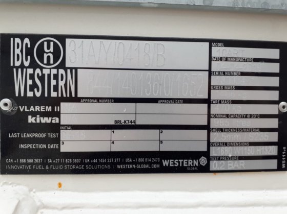 ABBI 1000L – 燃料タンク –