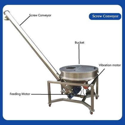 パッキング機械のための乾燥した粉の Auger の注入口のステンレス鋼の運搬の塩ねじコンベヤー