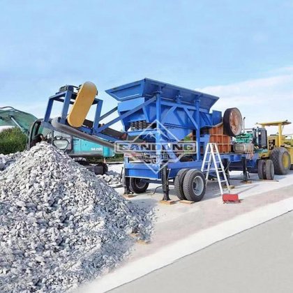 移动式破碎站 移动式石头破碎机