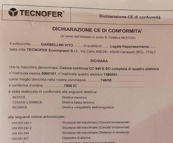 2005 TECNOFER CC 940 E