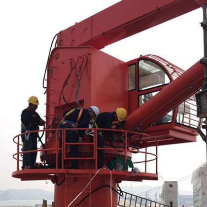 船用甲板伸缩臂起重机可延长 40M 臂液压高空作业平台人力升降伸缩臂船用伸缩臂