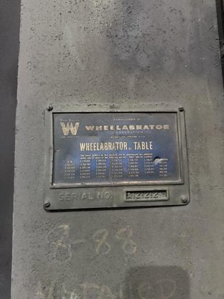 WHEELABRATOR 96" SWING TABLE SHOT