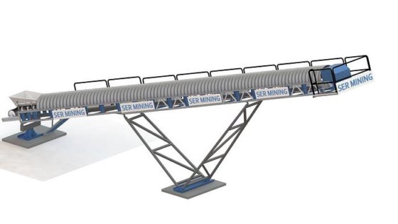 カバー付き回転ベルトコンベア