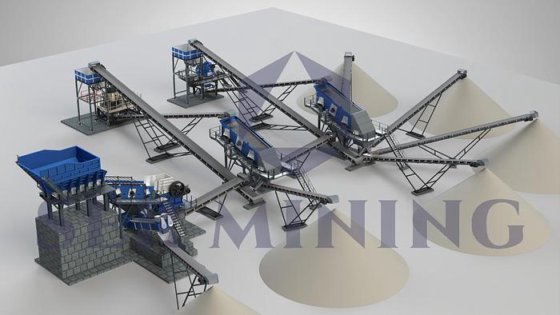 高性能固定式破砕プラント：アゼルバイジャンのジョー、コーン、VSI