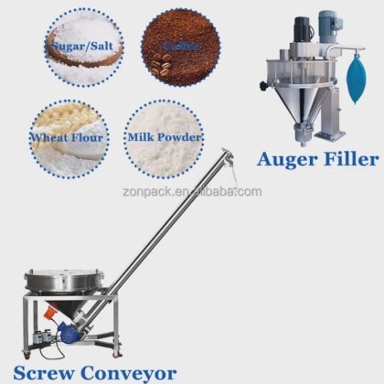 用于粉末充填包装的盐螺旋输送机 倾斜式香料真空喂料机称重器