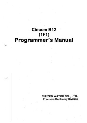 Manual for Used Citizen Cincom
