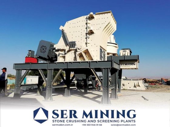 垂直シャフト破砕機を備えた固定式破砕・選別・砂洗浄プラント