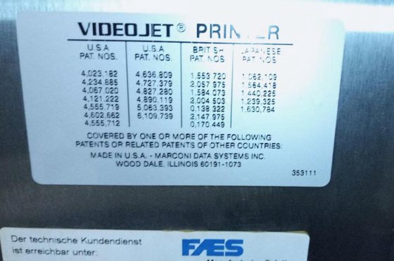 VideoJet Excel Series 2000 inkjet