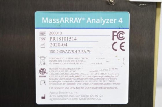 Agena Bioscience MassARRAY Analyzer 4