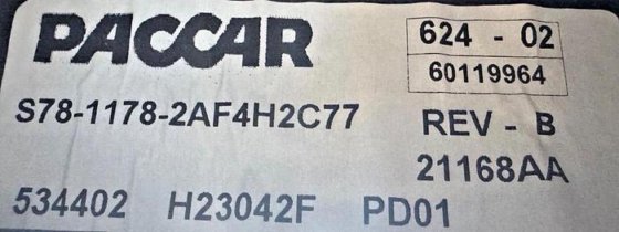 KENWORTH S78-1178-2AF4H2C77 Static Cloth Seat