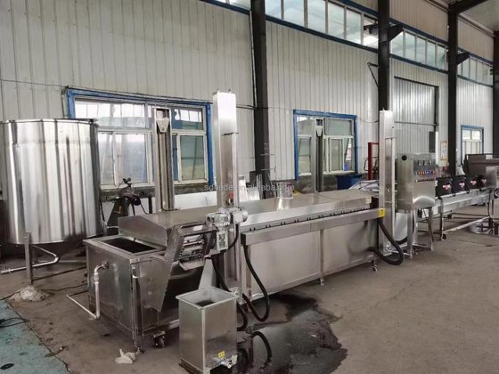 HD高品质速冻鲜切薯条全自动油炸机薯片油炸生产线