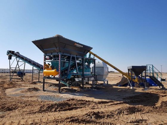 30立方/小时移动混凝土搅拌站