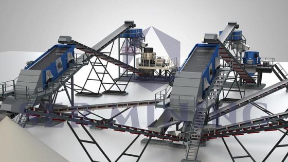 高性能固定式破砕プラント：アゼルバイジャンのジョー、コーン、VSI