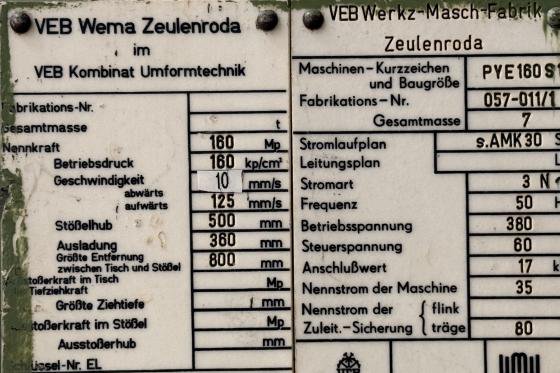 WMW Zeulenroda - PYE 160