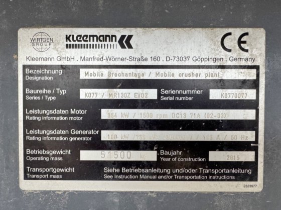 2015 Kleemann MR130Z EVO 2