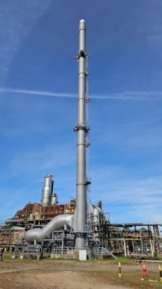 2x 烟囱，不锈钢