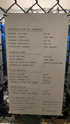 雷因豪森谐波滤波器安装