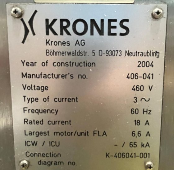 Krones Solomodul ラベラー (2006)