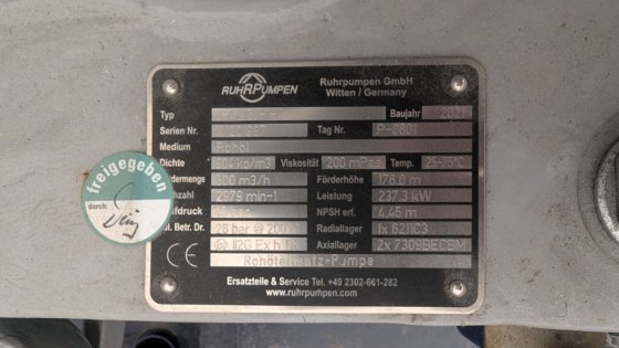 4台离心泵,含双密封系统,全新未使用