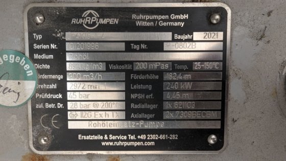 4台离心泵,含双密封系统,全新未使用