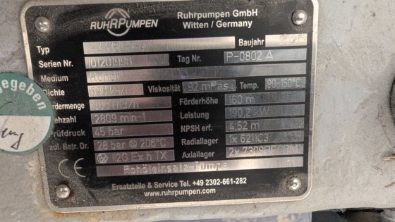 4台离心泵,含双密封系统,全新未使用