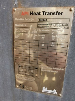 プレート式熱交換器5台