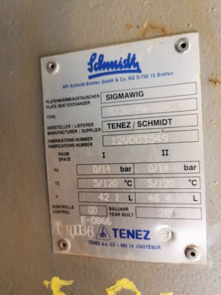 プレート式熱交換器5台