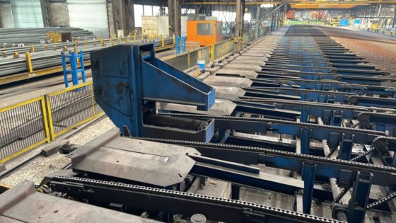 Área da cama de resfriamento