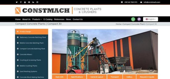 30立方米/小时紧凑型混凝土搅拌站