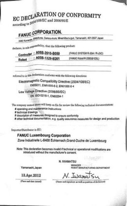 2012 Fanuc R-2000iB/125L Controller R-30iA