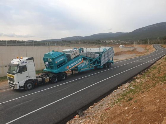 100 立方米/小时移动混凝土厂,来自欧洲最受欢迎的制造商