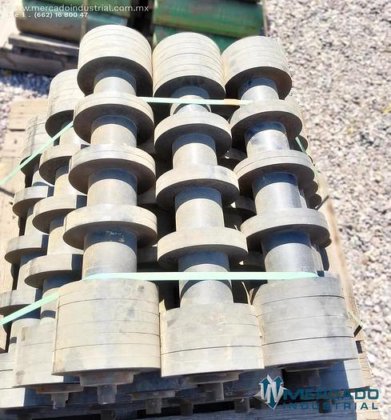 36インチベルト用ゴムディスク付きリターンローラー