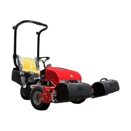 環境に優しい操作の静かな草の切断の芝刈機のガソリン力の乗馬の芝刈機リール及び刃のタイプ三倍の芝刈機