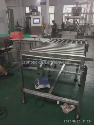 为食品工业定制的不锈钢柔性辊筒输送机