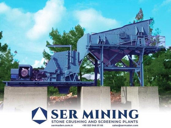 固定衝撃破砕スクリーニングプラント石灰岩