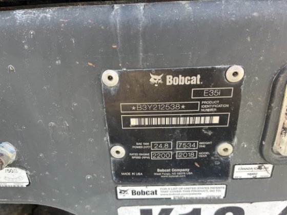 2018 Bobcat E35